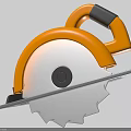 Yellow And Black Handle Circular Saw With Silver Blade Professional Power Cutting Tool