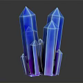 Illuminated Color Gradient Crystal Shape Decorative Ornament Set For Home Decor