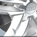 Audi Car Tire With Modern Alloy Wheel Rim And Stylish Design