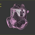 Black Protective Gas Mask With Clear Goggles For Respiratory Safety Gear