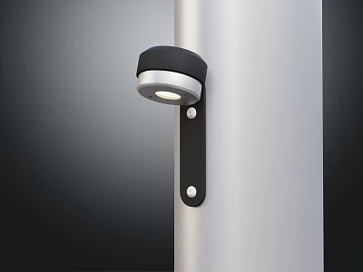 Modern Furniture Mounted Wall Lamp Featuring Black White Finish And Illuminated Glow 3d model