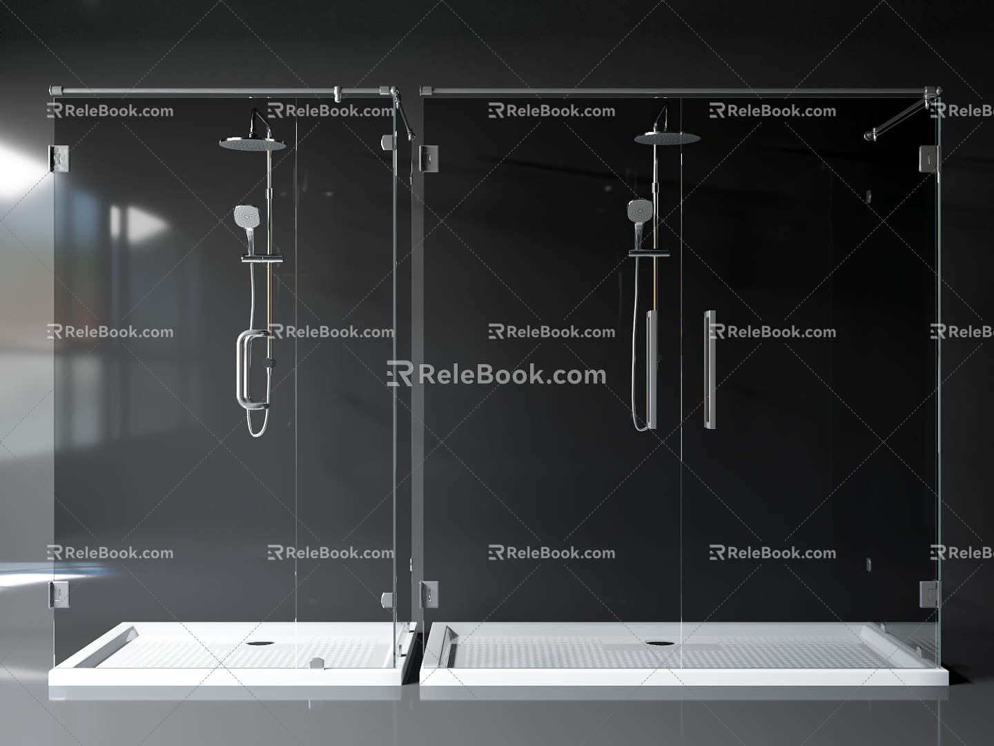 Modern shower room 3d model