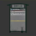 Green Roof Bus Shelter With Transparent Panels Bench And Information Maps