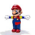 Super Mario Character Doll With Red Hat Blue Overalls Yellow Sleeves And Red Shoes