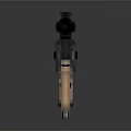 Modern Tactical Sniper Rifle With Scope Beige Black Design And Transparent Magazine