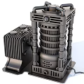 Industrial Air Compressor Heavy Duty Metal Cylinder With Cooling Fins Pipes And Base