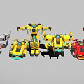 Colorful Transforming Robot Toys With Car And Robot Modes