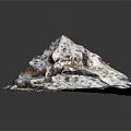 Snowy Mountain Terrain Featuring Snow Covered Peaks Rocky Outcrops And Natural Landscape