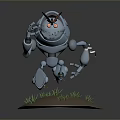 Blue Robot Interacting With Butterfly And Rabbit On Grassy Dirt Ground