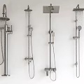 Chrome Finish Modern Shower Systems with Various Designs and Handheld Sprayers
