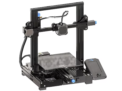 Industrial 3D Printer With Metal Frame Printing Platform And Control Panel 3d model