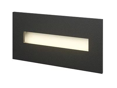 Modern Black Rectangular LED Downlight With Slim Panel And Bright Light 3d model
