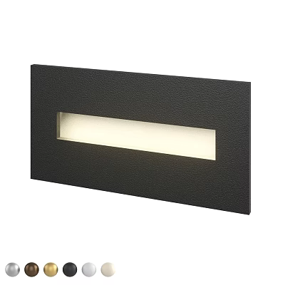Modern Black Rectangular LED Downlight With Slim Panel And Bright Light 3d model