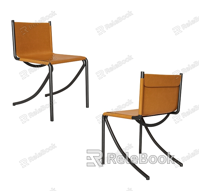 Leather Dining Chair Single Chair Leisure Chair model