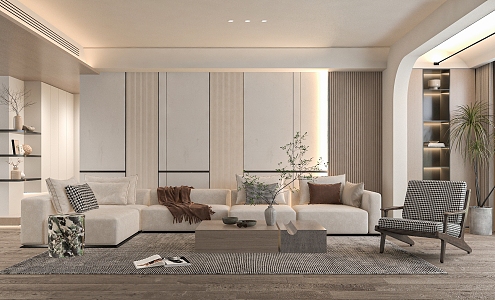 modern living room 3d model