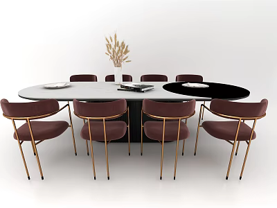 Modern Dining Table and Chair Combination Dining Table 3d model Modern Dining Table and Chair Combination Dining Table 3d model