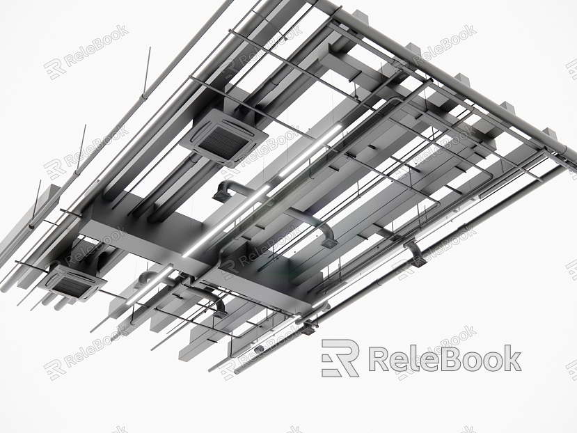 Industrial LOFT suspended ceiling pipe suspended ceiling bare roof model