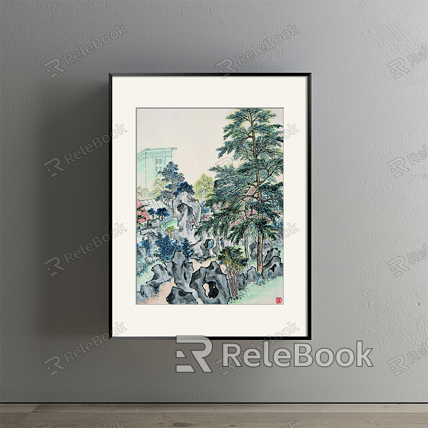 New Chinese Landscape Painting Decorative Painting model