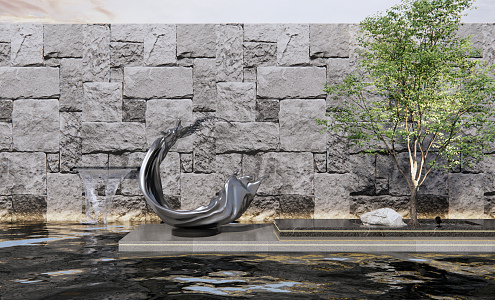 Modern Urban Sculpture 3d model