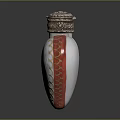 Elegant Heart Shaped Perfume Bottle With Colorful Floral Patterns And Metallic Cap