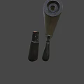 Detailed Black 3D Rendered Pistol With Detachable Magazine And Textured Grip