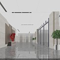 Modern Office Hall 3d model