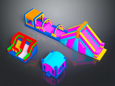 Modern Amusement Equipment Children's Slide Outdoor Slide Amusement Park 3d model