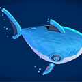 Modern toy shark robot 3d model