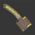 Flag Topped Medieval Watchtower With Wooden Platform Railing And Stone Supports