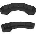 Modern Curved Velvet Sectional Sofa For Comfortable Living Room Spaces