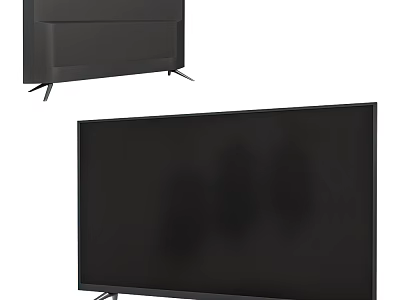 Modern Slim Smart TV Design With Large High Definition Screen And Stable Metal Stand 3d model