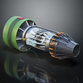 modern engine rocket engine jet engine 3d model