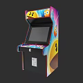 Vibrant Colorful Arcade Machine With Screen And Control Panel For Entertainment