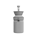 Stainless Steel Manual Spice Grinder Kitchen Appliance With Wooden Handle Design