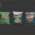 Assorted Snack Packages Including BCM Potato Chips Nibbles Salt Vinegar and Doritos Cool Ranch