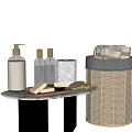 Modern Bathroom Ornaments Toiletries Cosmetic Combination Bathroom 3d model