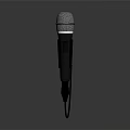 Black Wired Headphones With Microphone Stand And Sleek Design For Audio Use