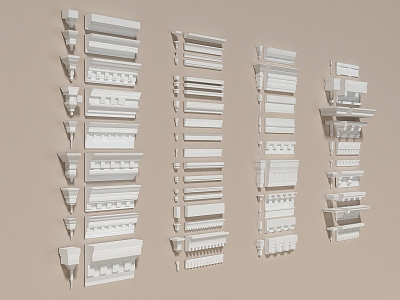 Gypsum Line Combination Gypsum Line PU Line 3d model