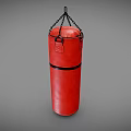 Everlast Supreme Red Punching Bag With Chain Hanging For Fitness Training