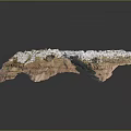 Wood and Stone Decorative Model Featuring Natural Textures and Detailed Landscape Surface