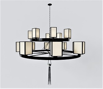 New Chinese Chandelier Art Chandelier Decorative Chandelier Restaurant Chandelier 3d model