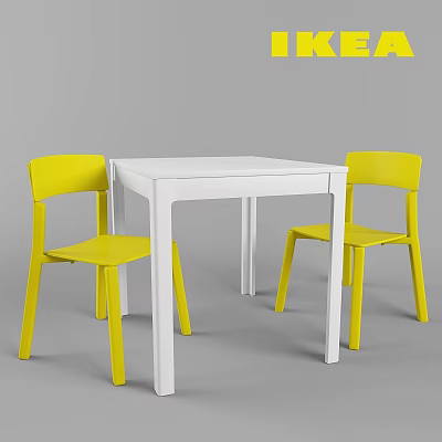 Modern Table and Chair Combination IKEA Catering Set 3d model
