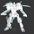 Futuristic Game Movie Mech Character Featuring Black Gray Armor And Red Accents