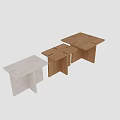 Modern Minimalist Stone And Wooden Coffee Tables With Sleek Geometric Bases Design