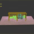 Rustic Wooden Shelter Structure With Barrels And Support Posts On Grass