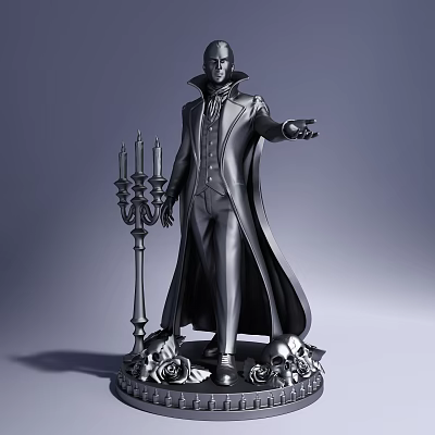 Modern Cartoon Doll Doll Art Carving Artistic Conception Ornaments 3d model