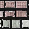 Assorted Plaid Decorative Cushions With Red White And Blue Check Patterns For Home