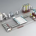 Industrial Factory With Advanced Manufacturing Equipment Production Line And Storage Tanks