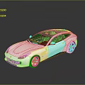 Elegant White Ferrari Sports Coupe With Black Roof Red Rims Streamlined Design And Reflective Surface