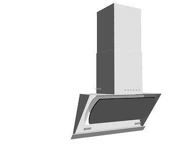 Modern Kitchen Appliance Stainless Steel Range Hood With Sleek Design And Efficient Ventilation 3d model